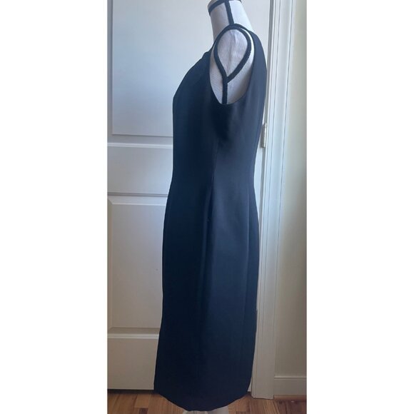 Jones New York Black Asymmetrical Drape Dress - Picture 4 of 6